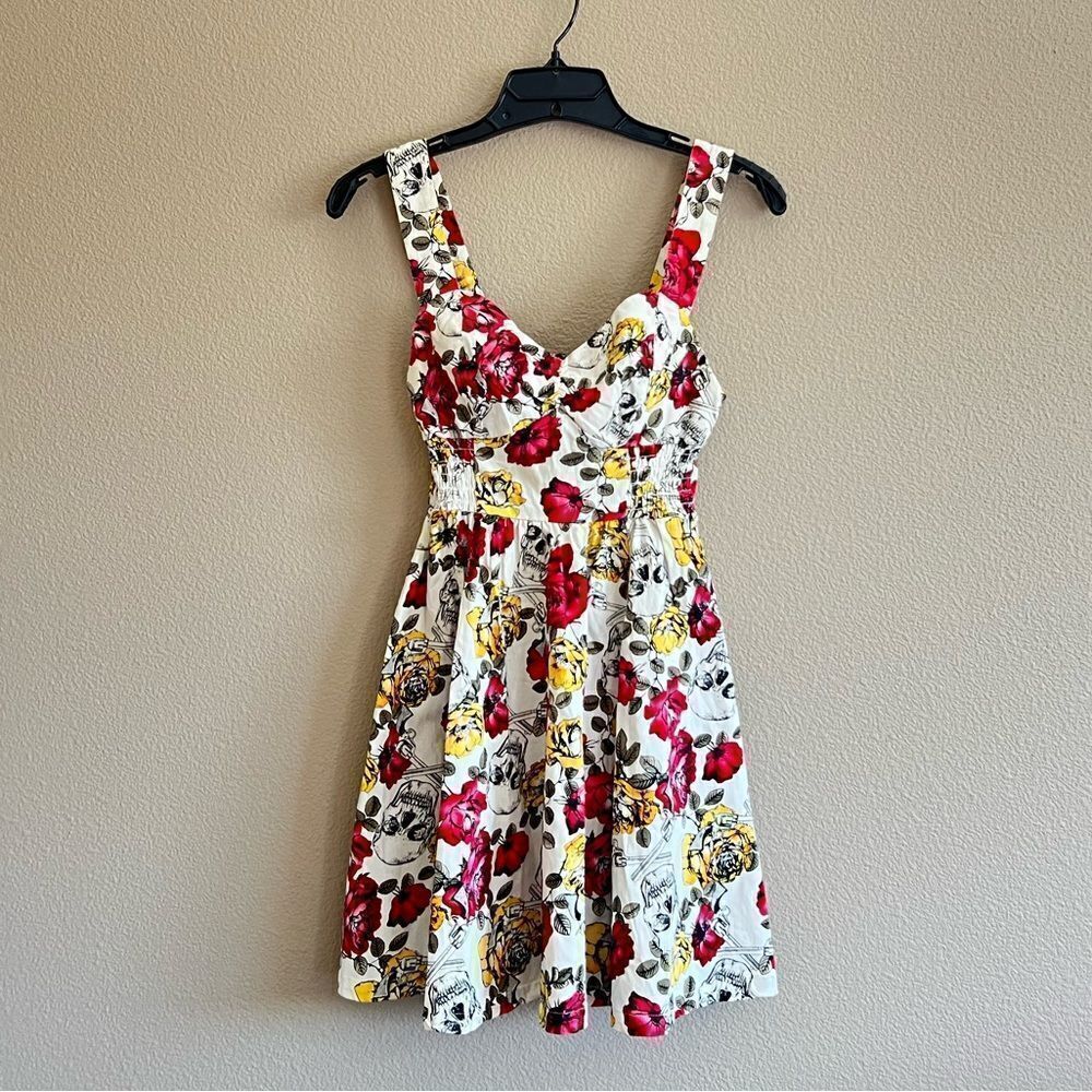 Hot Topic Skulls & Roses Mini Dress